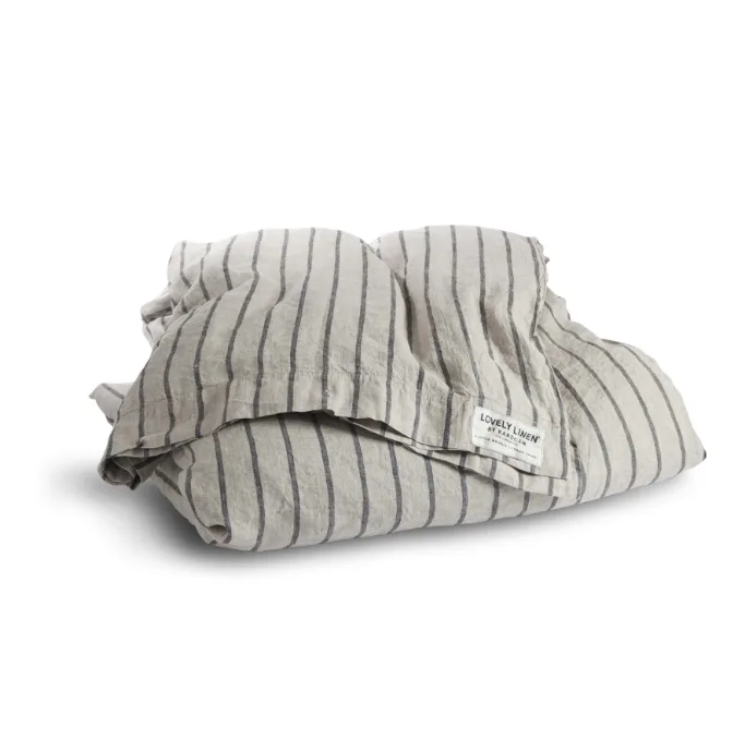 BL0898M Poszewka Na Kołdrę MISTY Stripe Black