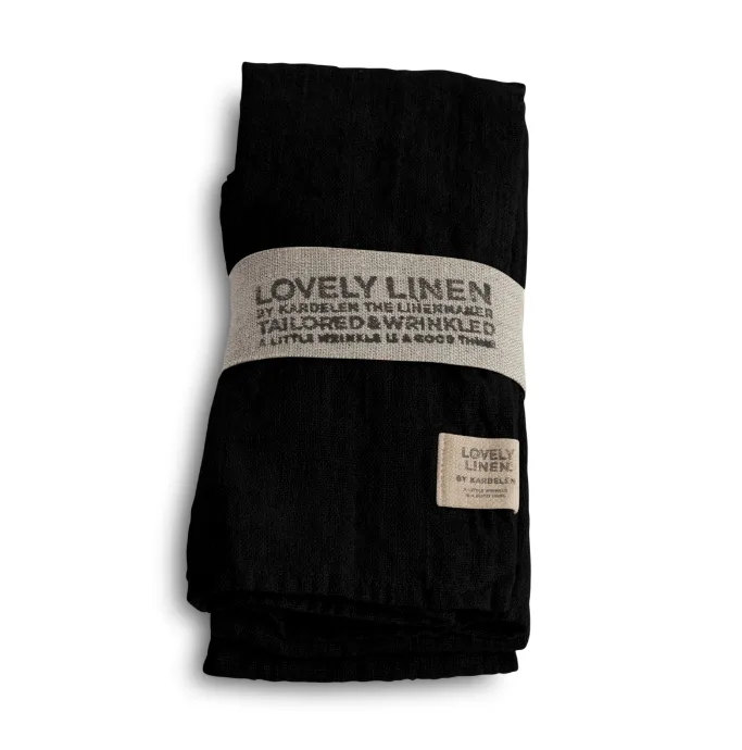 Serwetka LOVELY Black 4szt