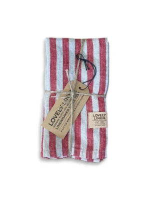 Serwetka MISTY Real Red - Paski 4szt