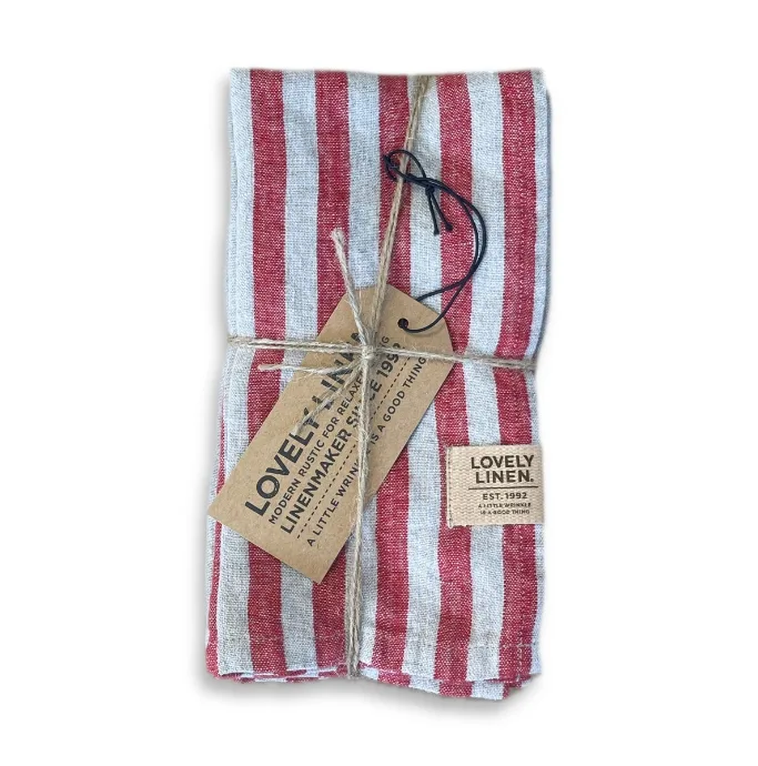 NL0682 Serwetka MISTY Real Red - Paski 4szt