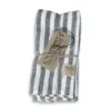 NL0697 Serwetka MISTY Dark Grey - Paski 4szt