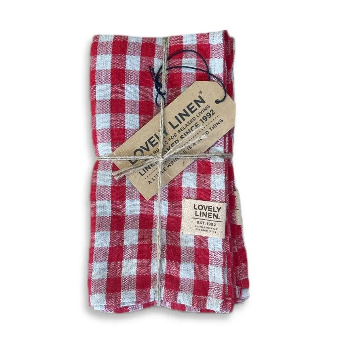 NL0782 Serwetka MISTY Real Red - Kratka 4szt