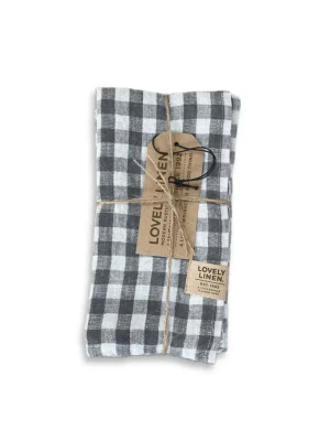 Serwetka MISTY Dark Grey - Kratka 4szt
