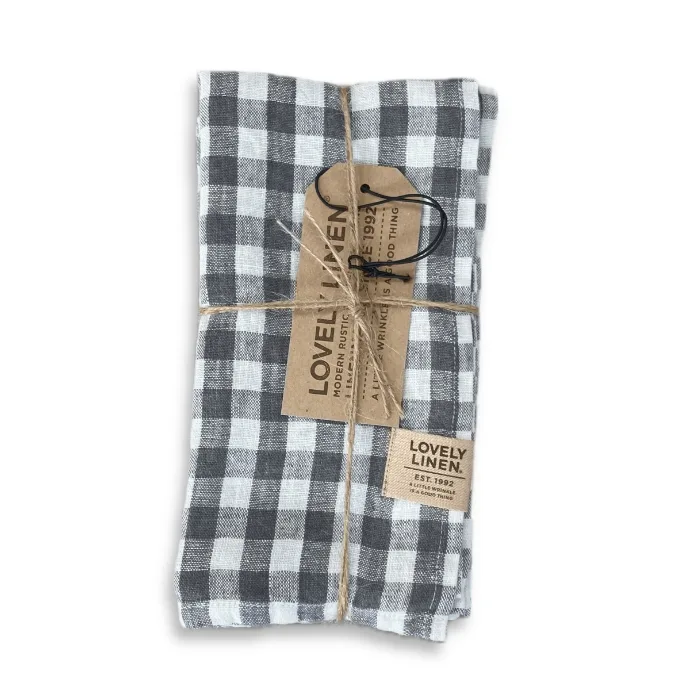Serwetka MISTY Dark Grey - Kratka 4szt