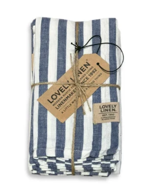 Serwetka MISTY Denim Blue - Paski 4szt
