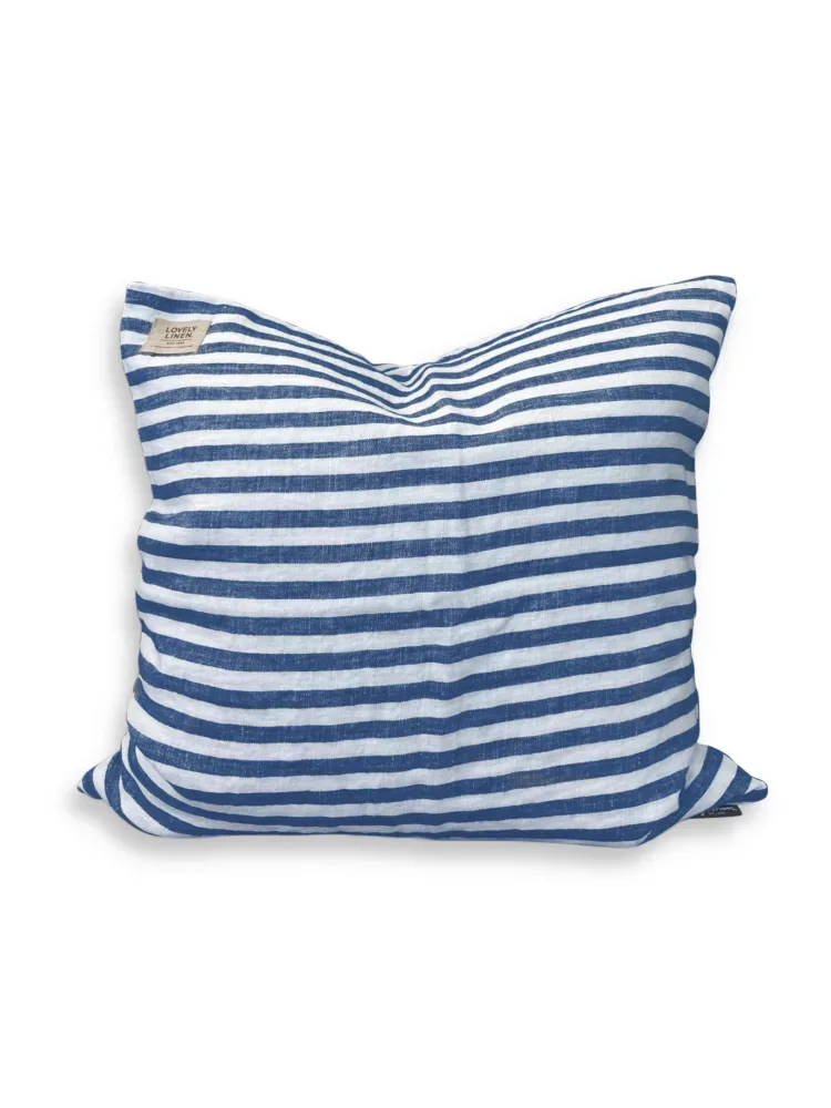 Dekoracyjna Poszewka Na Poduszkę MISTY Denim Blue - Paski