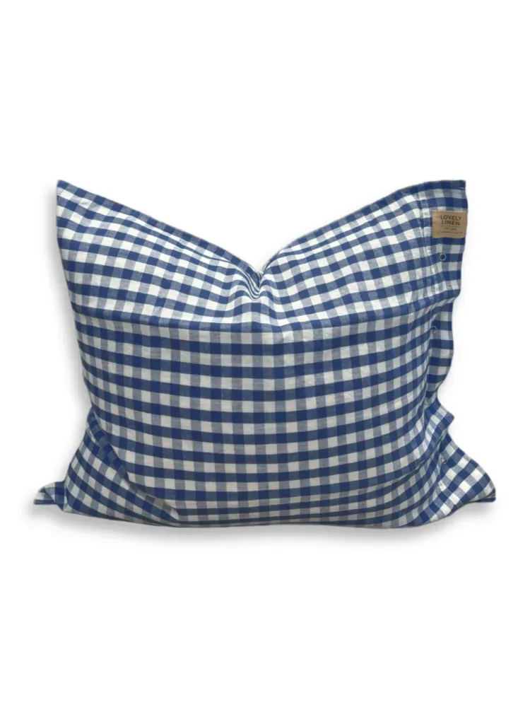 1193.jpg Poszewka Na Poduszkę MISTY Denim Blue - Kratka