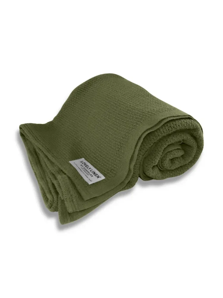 158.jpg Koc Bawełniany LOVELY Jeep Green