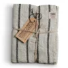 Bieżnik lniany MISTY Stripe Black – zdjęcie produktowe