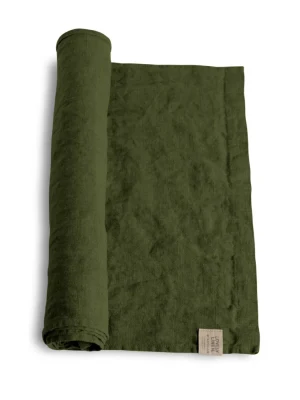 Bieżnik lniany LOVELY Jeep Green – zdjęcie produktowe