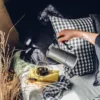Serwetka MISTY Dark Grey - Kratka 4szt
