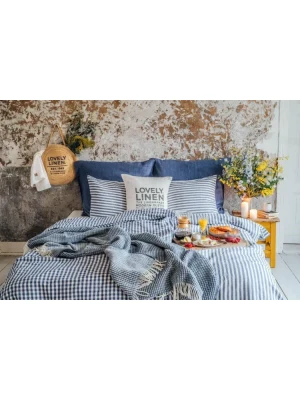 Poszewka Na Poduszkę MISTY Denim Blue - Paski