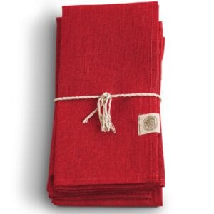 serwetka lniana czerwona