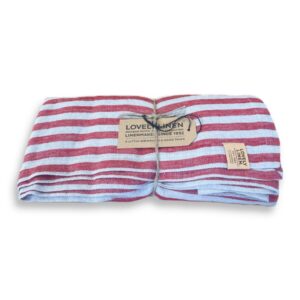 Obrus Misty Paski - 145x300, Real Red - Stripes